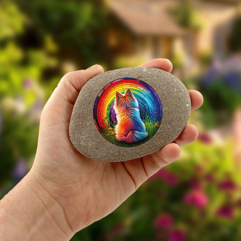 Rainbow Pomeranian Pebble
